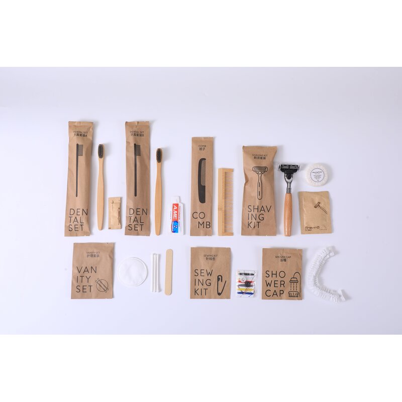 Travel Amenities Kit Manufacturer - Custom Eco Friendly FSC Kraft Paper