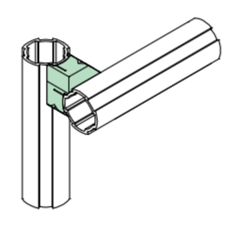 Lean Profile Corner Joint Manufacturer - 90 Degree Conduit Cross Joint for Workbench