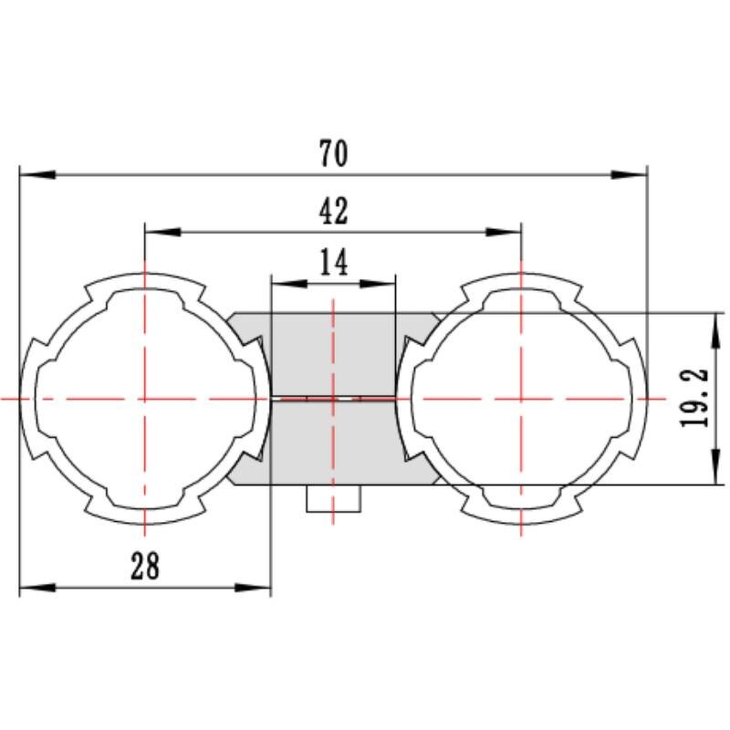 Lean Pipe Connector Supplier - 6005 T6 Aluminum Alloy Round Tube Parallel Joint