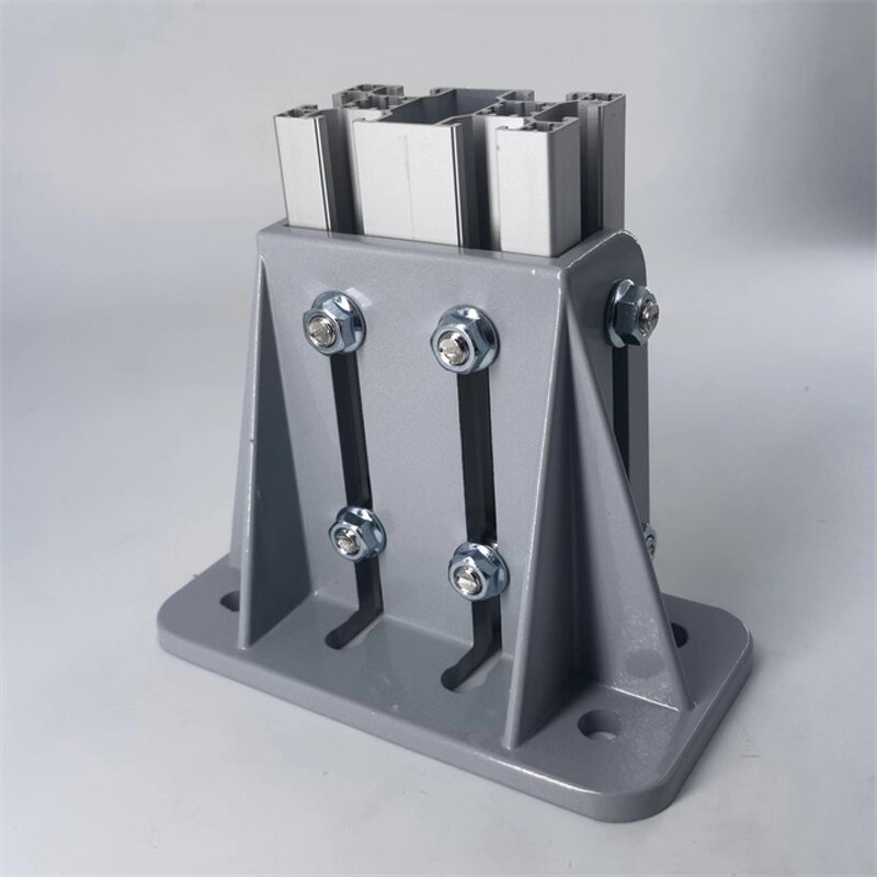 Industrial Aluminum Profile Footing Support Manufacturer - 100x100 Square Fixed