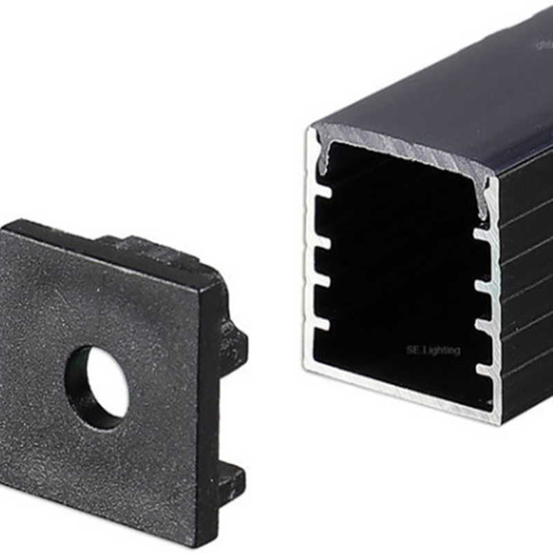 Aluminum Extrusion End Cover Supplier - Black Grey Color Options