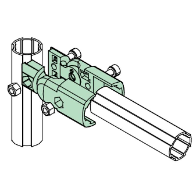 Aluminum Tube Joint Manufacturer - 28mm Lean Pipe 180 Degree Universal Double External