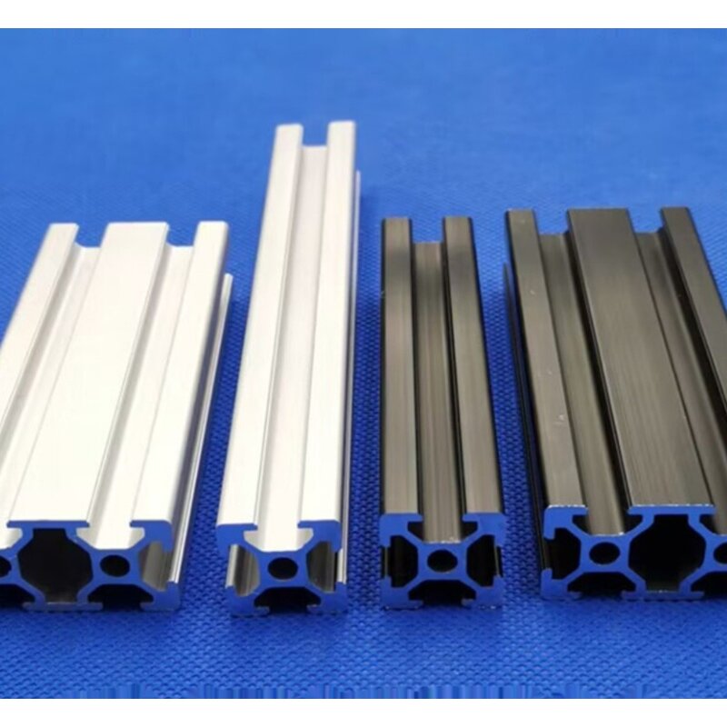 EU-Standard Aluminum Extrusion Profile Supplier - 20 Series Silver Black Structural Bar