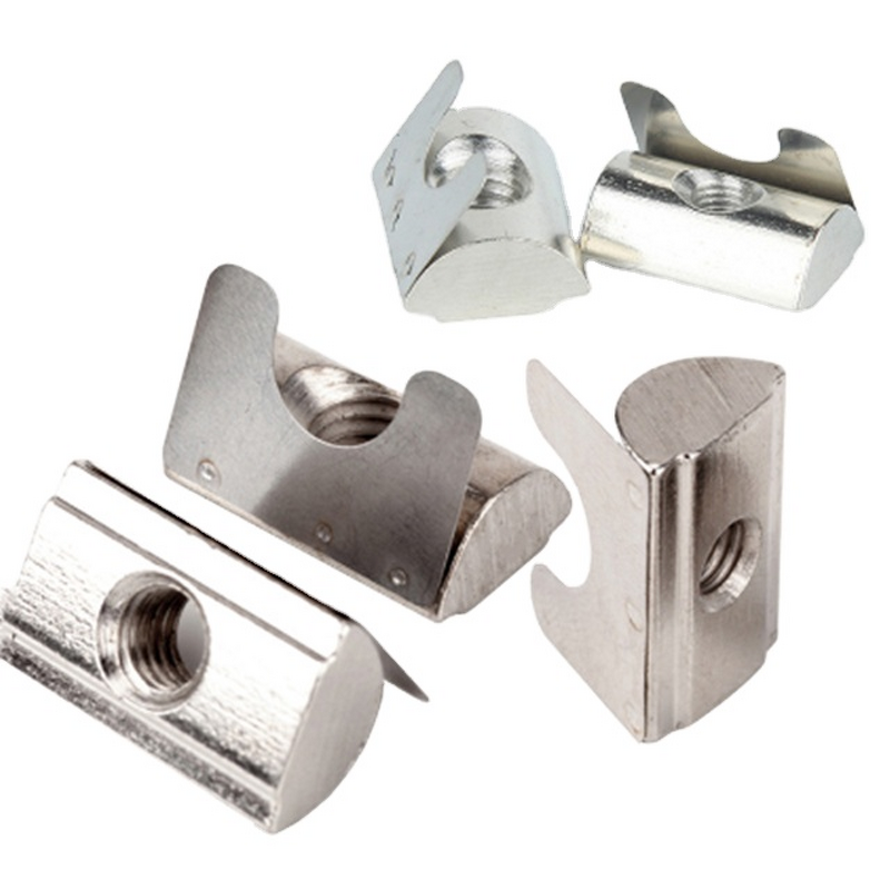 Spring T Nut Supplier - with Spring Leaf for Aluminum Profile Accessories