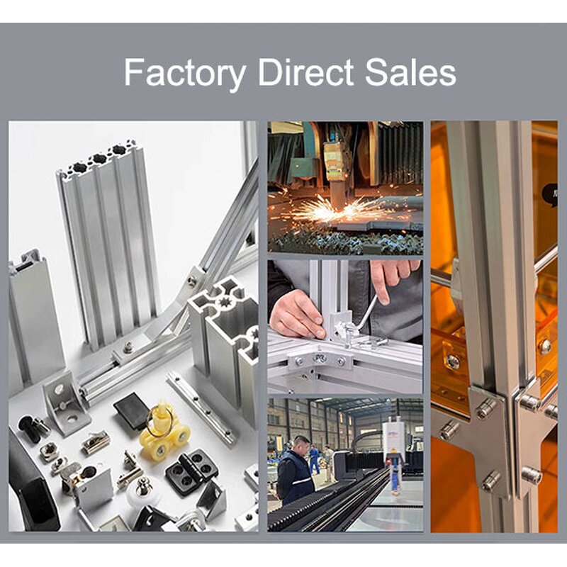 EU-Standard Aluminum Extrusion Profile Supplier - 20 Series Silver Black Structural Bar