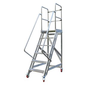 Aluminum Alloy Mobile Platform Step Ladder Supplier - 300KG Capacity for Stocking