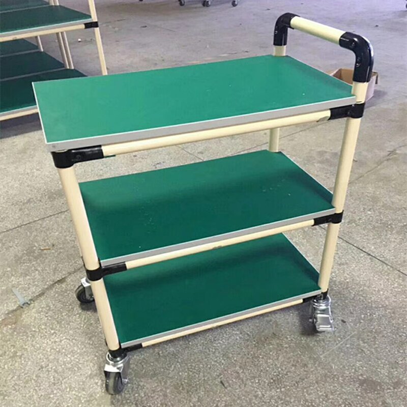 Lean Pipe Workbench with Shelf Supplier - Heavy Duty Assembly Line Operation Table
