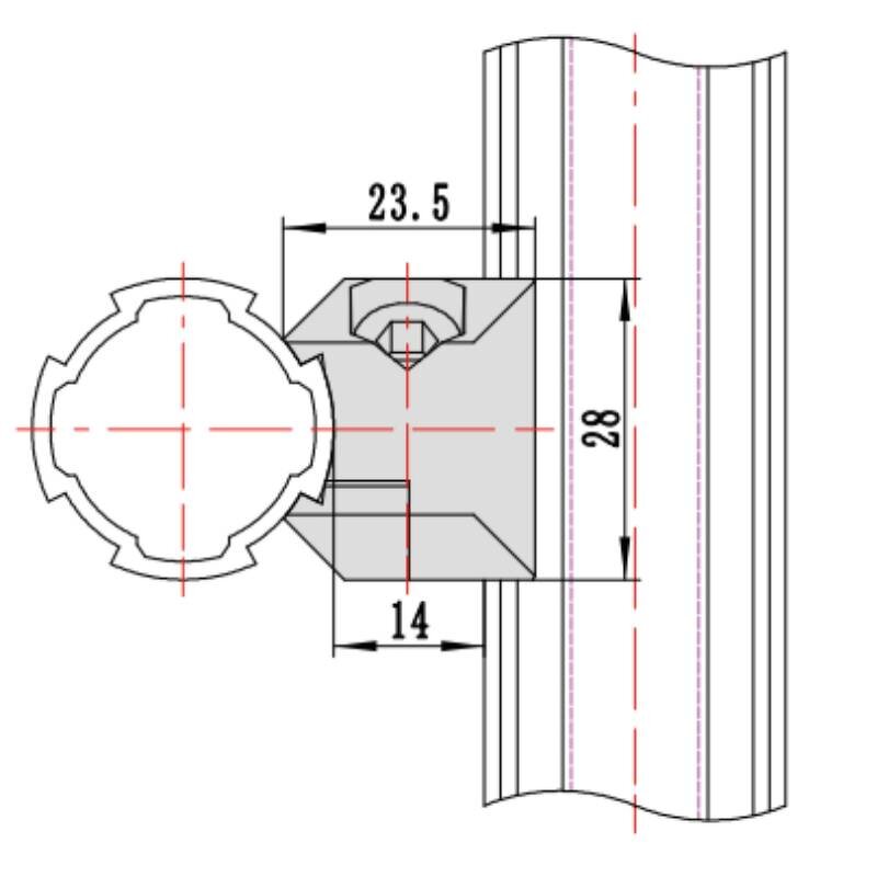 Lean Profile Corner Joint Manufacturer - 90 Degree Conduit Cross Joint for Workbench