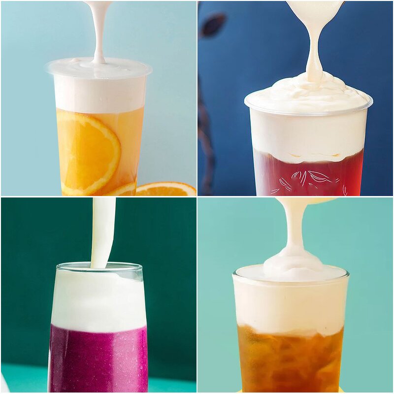 Cheese Cover Powder Supplier - Strawberry Flavored Kerry Milk Foam