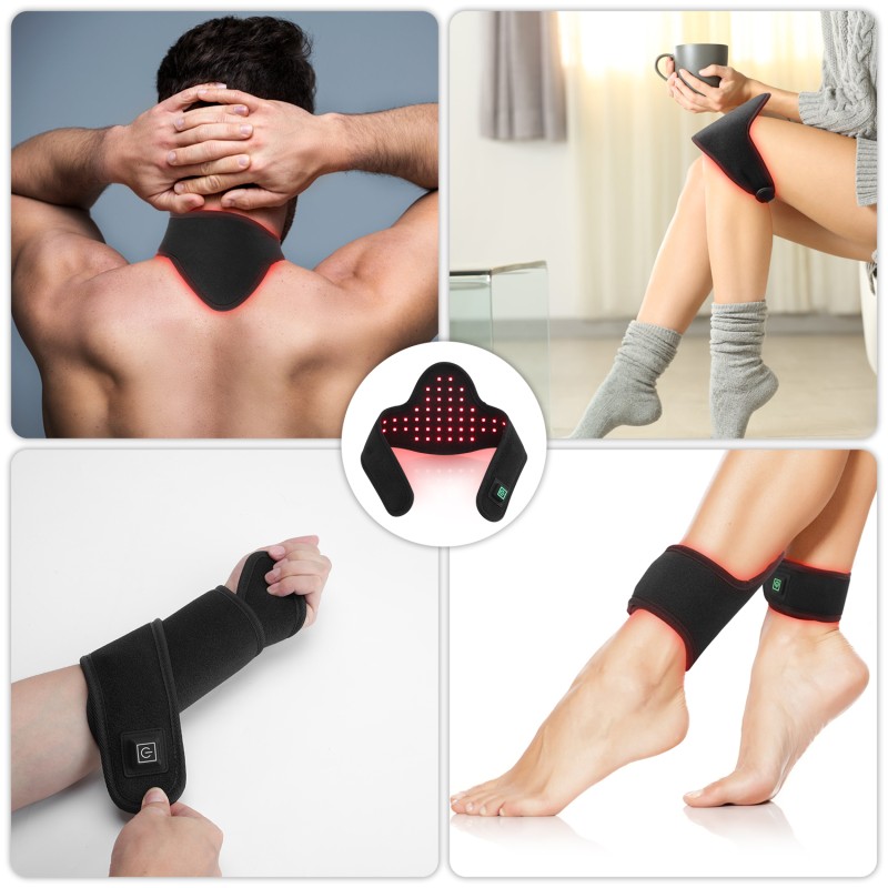 For kinreen KR64 Wrap Home Neck Belt with Red Infrared Lights (850nm & 660nm) for Neck/Throat Pain Relief-USB Powered