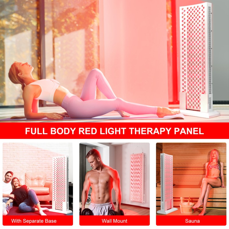 Hot Selling Led Light Therapy Panel 630nm 660nm 810nm 830nm 850nm Infrared 1500W LED Red Therapy Light Panel