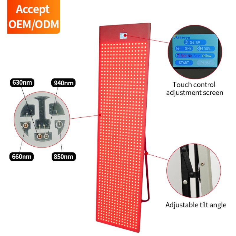 Body Pain Relief Device 900w Near Infrared Red Light Therapy 0 EMF Red Light Led Panel