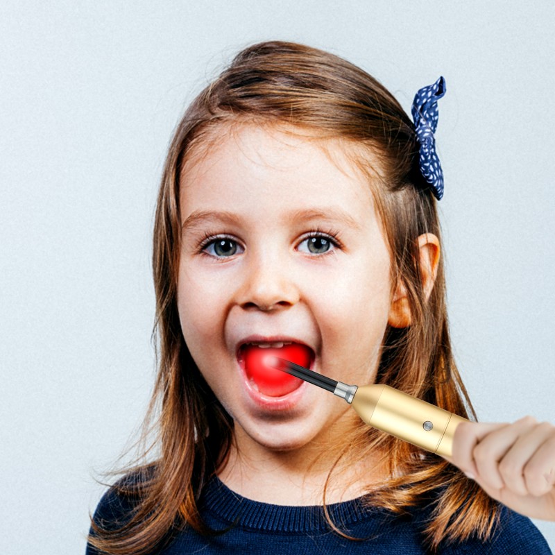 Kinreen 5 Pieces Led Torch Blue Light  Infrared Lamp Portable Built in Battery for Skin Care Device Treatment Torch