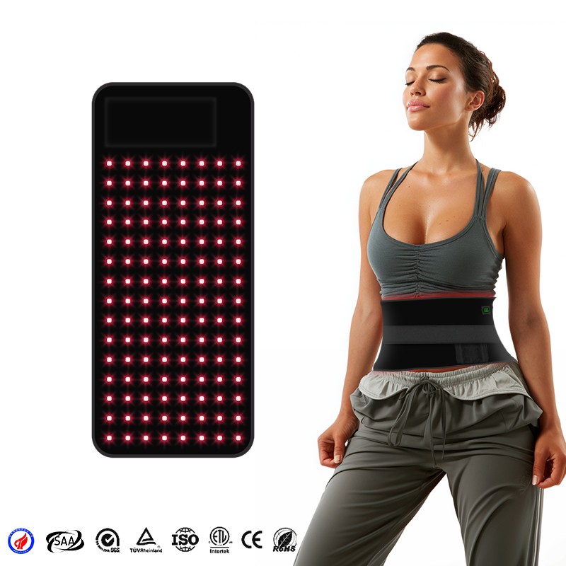Rechargeable LED Therapy Light Mat Wrap for Back Waist Muscle Recovery Gym Home Use