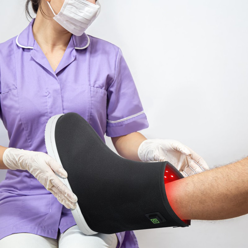 Built-in Battery Red Near Infrared Light Therapy Customized logo Infrared Light Therapy Boot Led Light Therapy Shoe for Home Use