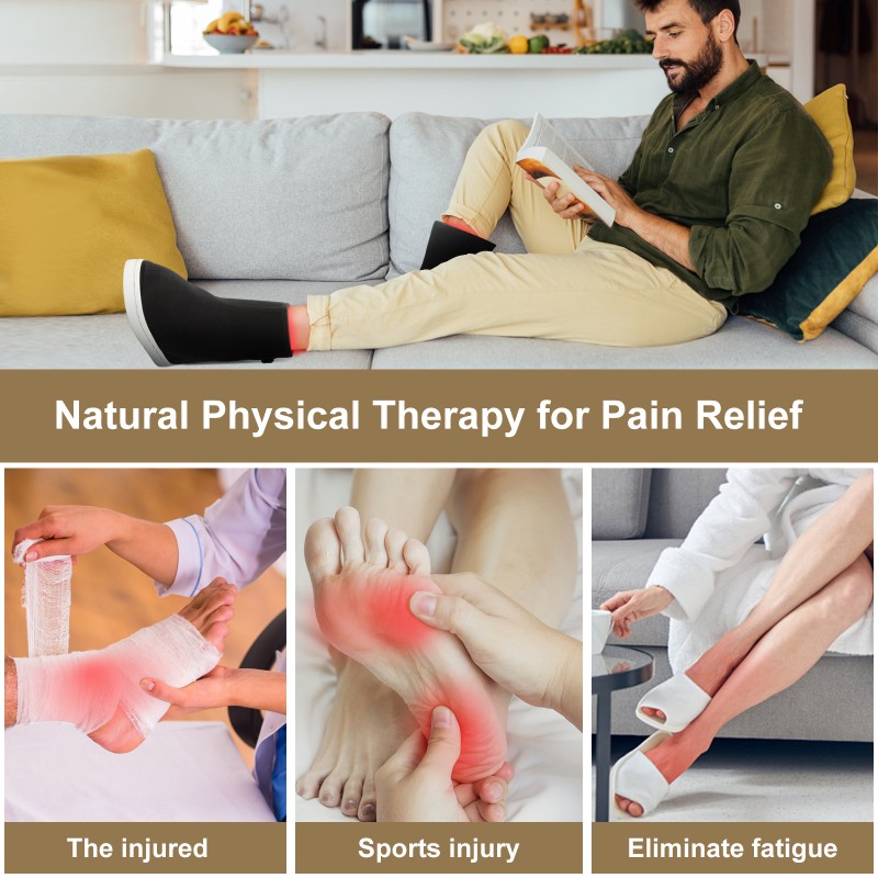 The Red Light Therapy Shoes Neuropathy Pain Relieving Flexible LED Wrap Boots for Feet and Legs Therapeutic