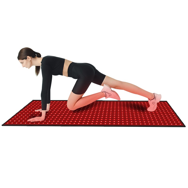 Customizable Single-Sided Desktop Physiotherapy Exercise Mat Red Near Infrared Pad for Body Pain Relief for Family Use
