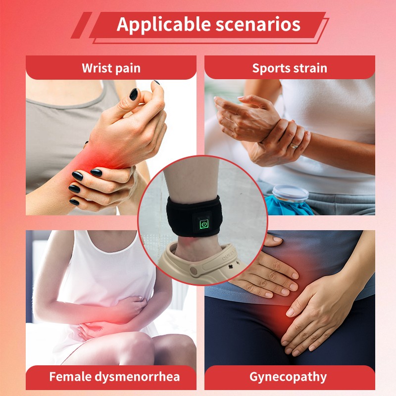 Built-in Battery Wrap 660nm Red Light 850nm Infrared Physiotherapy Wrist/Ankle Belt Pain Relief for Home Use