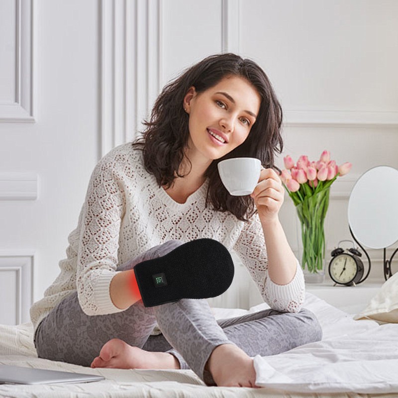 ODM/OEM Red Near Infrared Light Therapy Gloves 660nm 850nm Built-in Battery LED Light Therapy Gloves for Hand Care