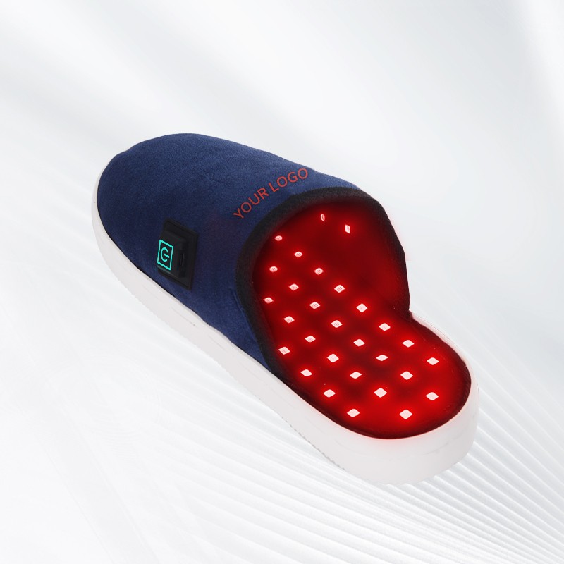 Portable LED Light Therapy Shoes 660nm Red Light Therapy Slippers 850nm Near Infrared Light Device with Built-in Battery
