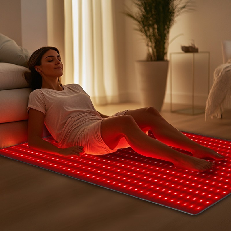 LED Light Therapy 660nm 850nm Single Mat Pain Relief Red Near Infrared Light Therapy Blanket for Full Body Use