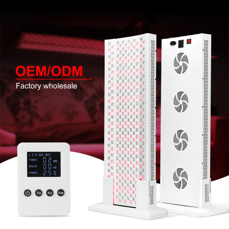 1500W Customizable Physiotherapy Panel Red 630nm 660nm 810nm 830nm 850nm Infrared Light Therapy for Whole Body for Home Use