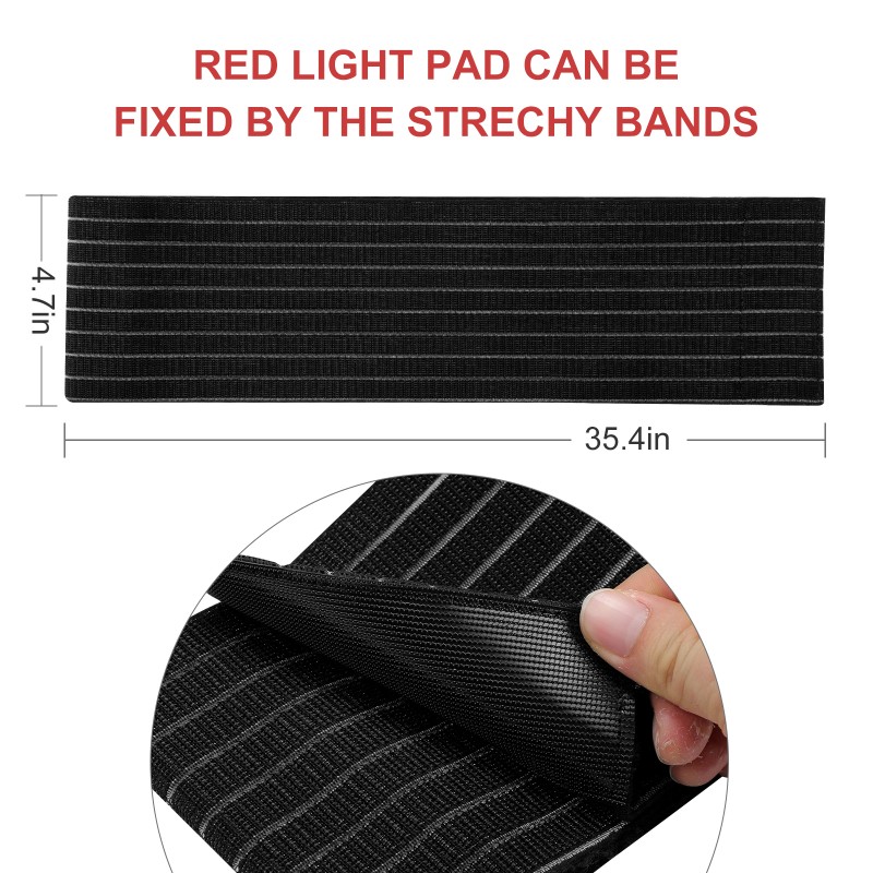 Kinreen Red Light Therapy Led Therapy Pad Built in Battery 660nm 850nm 850nm Pain Relieve Red Therapy Belt for Home Use