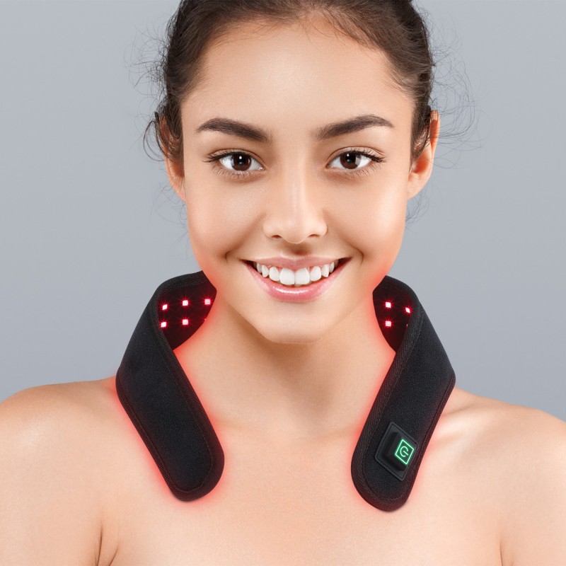 For kinreen KR64 Wrap Home Neck Belt with Red Infrared Lights (850nm & 660nm) for Neck/Throat Pain Relief-USB Powered
