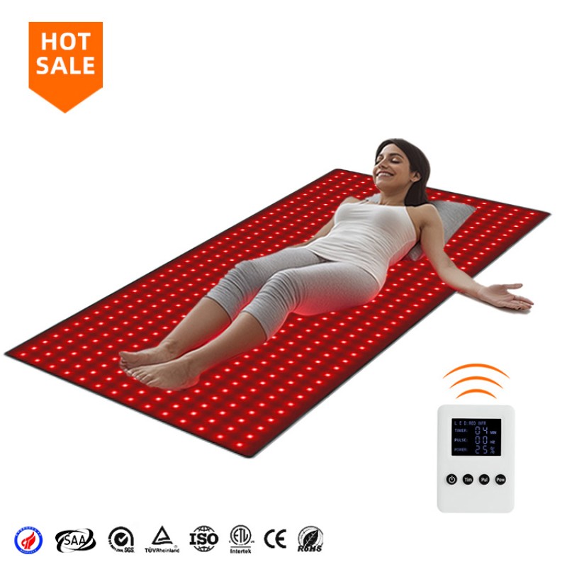 Customizable Single-Sided Desktop Physiotherapy Exercise Mat Red Near Infrared Pad for Body Pain Relief for Family Use