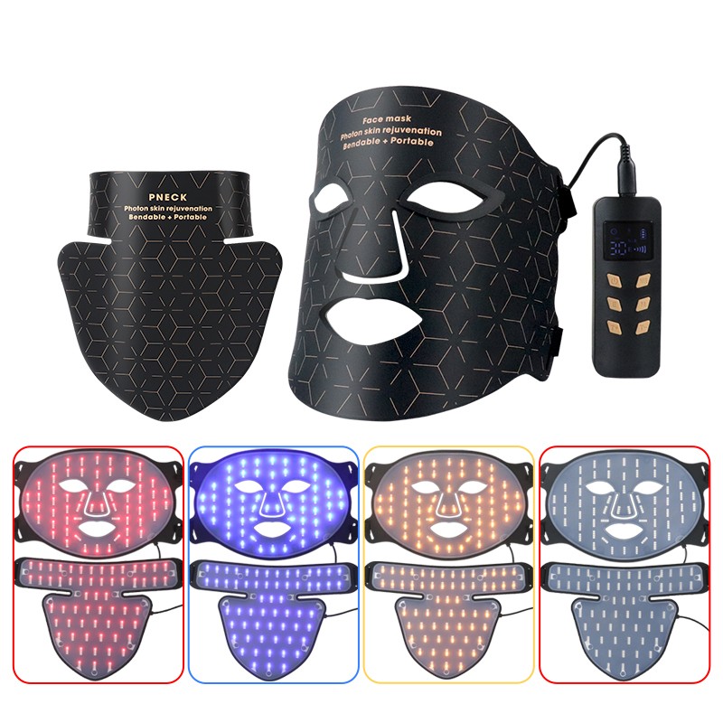 660nm Led Mask Pdt Led Photon Therapy Pore Shrinking FaceMask 4 Colors Light Anti-wrinkle Skin Beauty Instrument