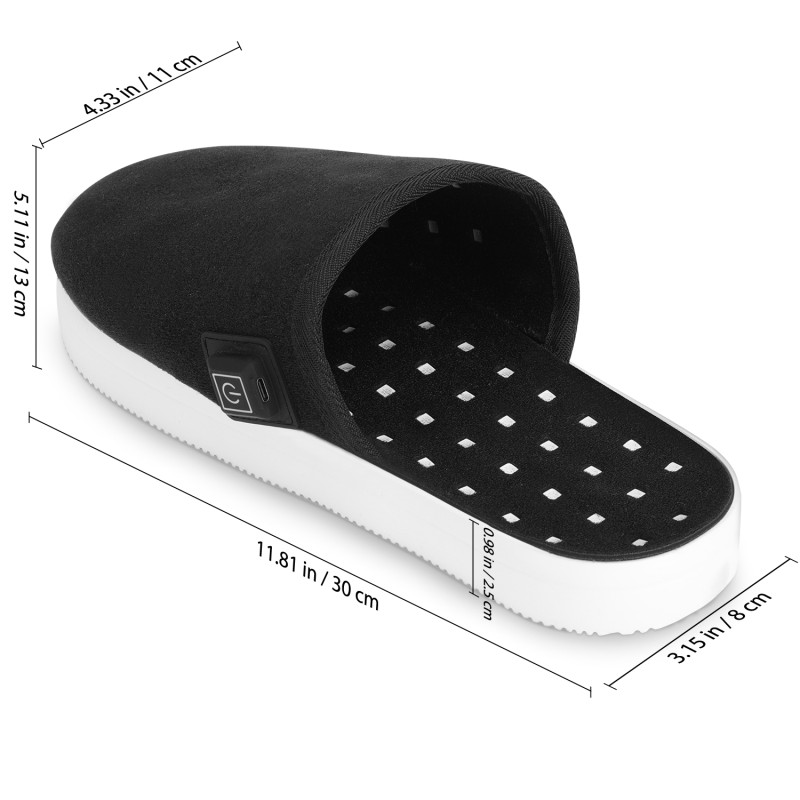 Portable Built-in Battery 12W Red 660nm 850nm Infrared Light Therapy Slippers LED Light Therapy Shoes for Feet Care