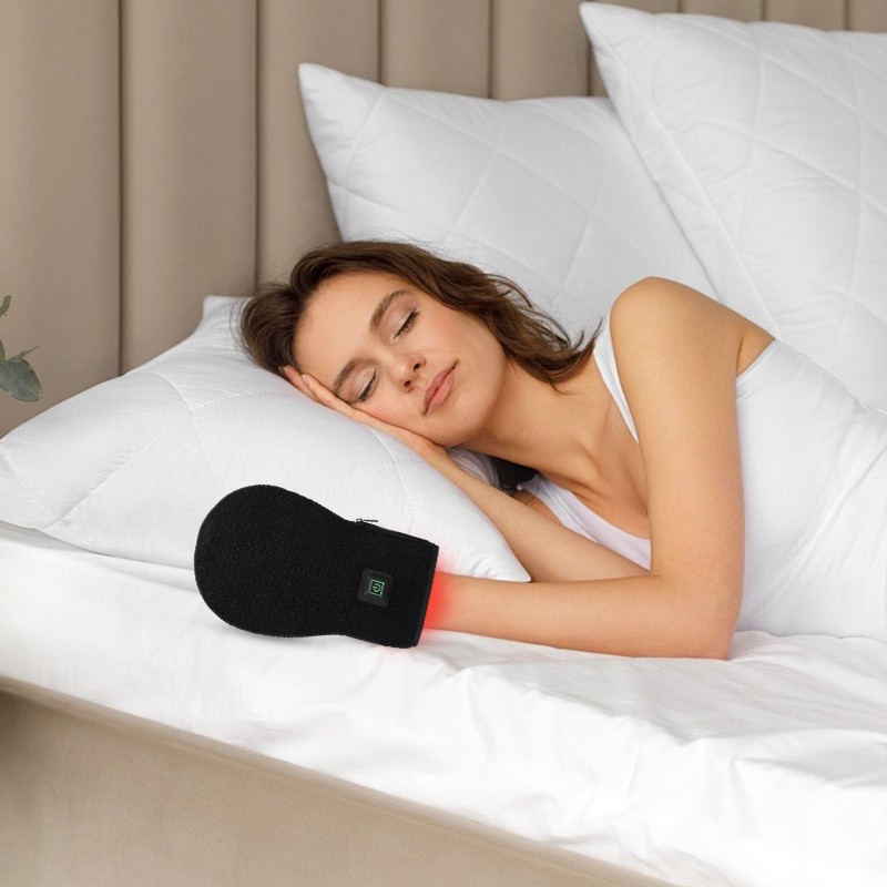 ODM/OEM New Online Red Near Infrared Light Therapy Gloves 660nm 850nm Built-in Battery LED Light Device for Hands Care