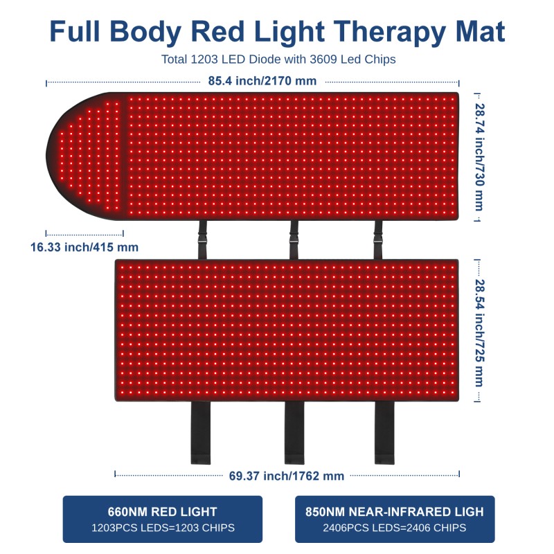 Full Body Customizable Logo Red 660nm 850nm Infrared Light Therapy Blanket Removable Sleeping Bag with Pain Relief for Home Use