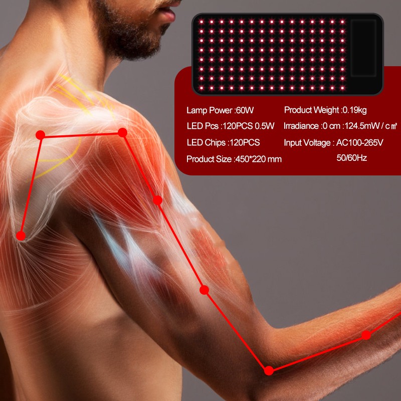 Rechargeable LED Therapy Light Mat Wrap for Back Waist Muscle Recovery Gym Home Use