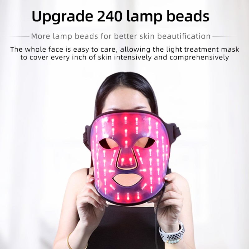 660nm Led Mask Pdt Led Photon Therapy Pore Shrinking FaceMask 4 Colors Light Anti-wrinkle Skin Beauty Instrument