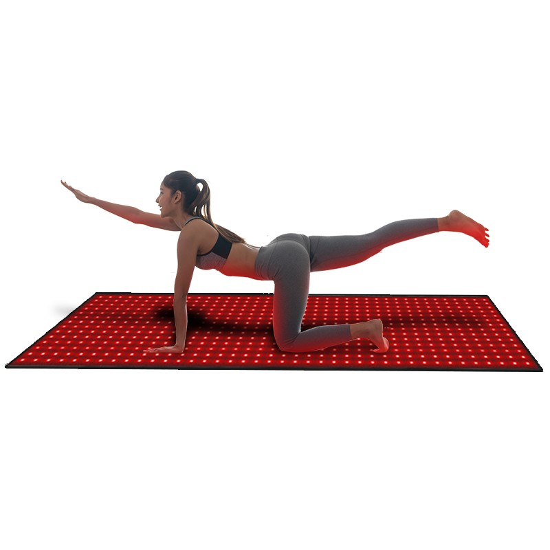 Customizable Single-Sided Desktop Physiotherapy Exercise Mat Red Near Infrared Pad for Body Pain Relief for Family Use