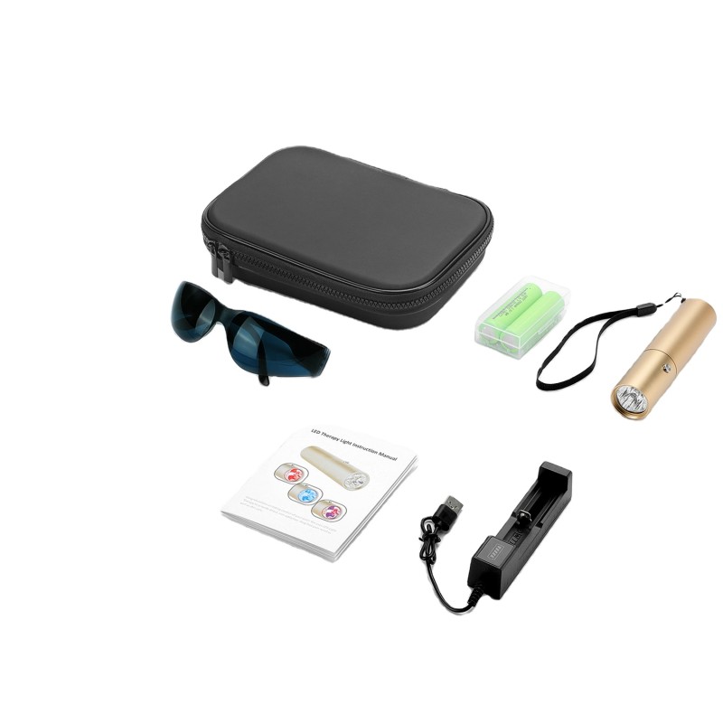 LED Light Torch for Oral Ulcer Otitis Media Treatment Physiotherapy Blue Red (630nm) Infrared Light Photodynamic Therapy