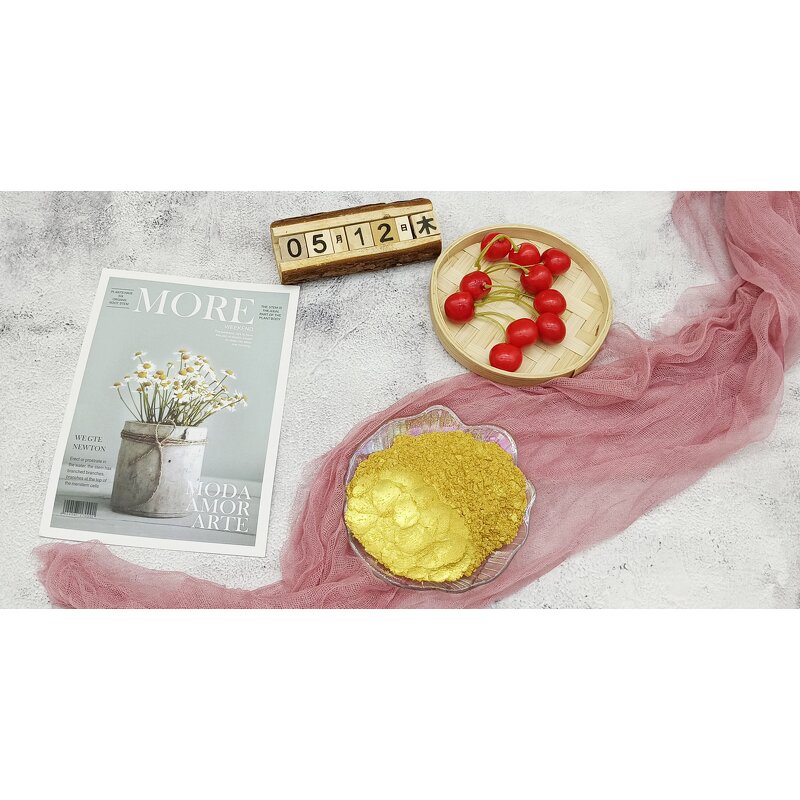 Gold Mica Powder Supplier - Large Particle Size OEM Customization for Cosmetics Coatings