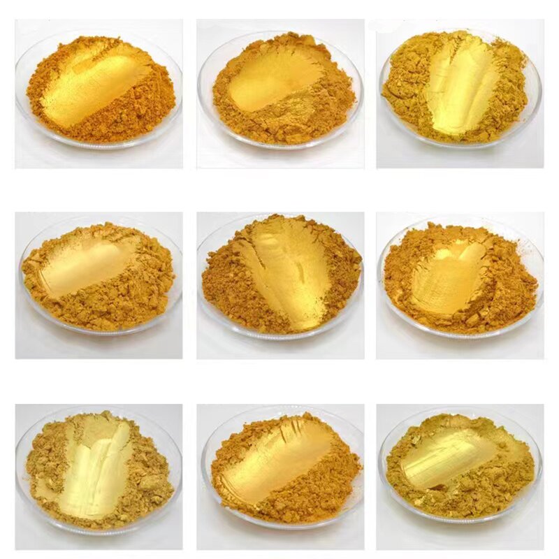 Gold Mica Powder Supplier - Large Particle Size OEM Customization for Cosmetics Coatings