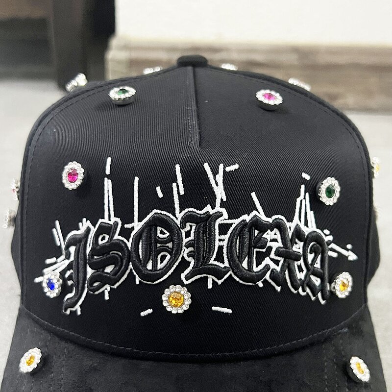 Baseball Cap Manufacturer - Custom 5-Panel Suede Rhinestone Cap