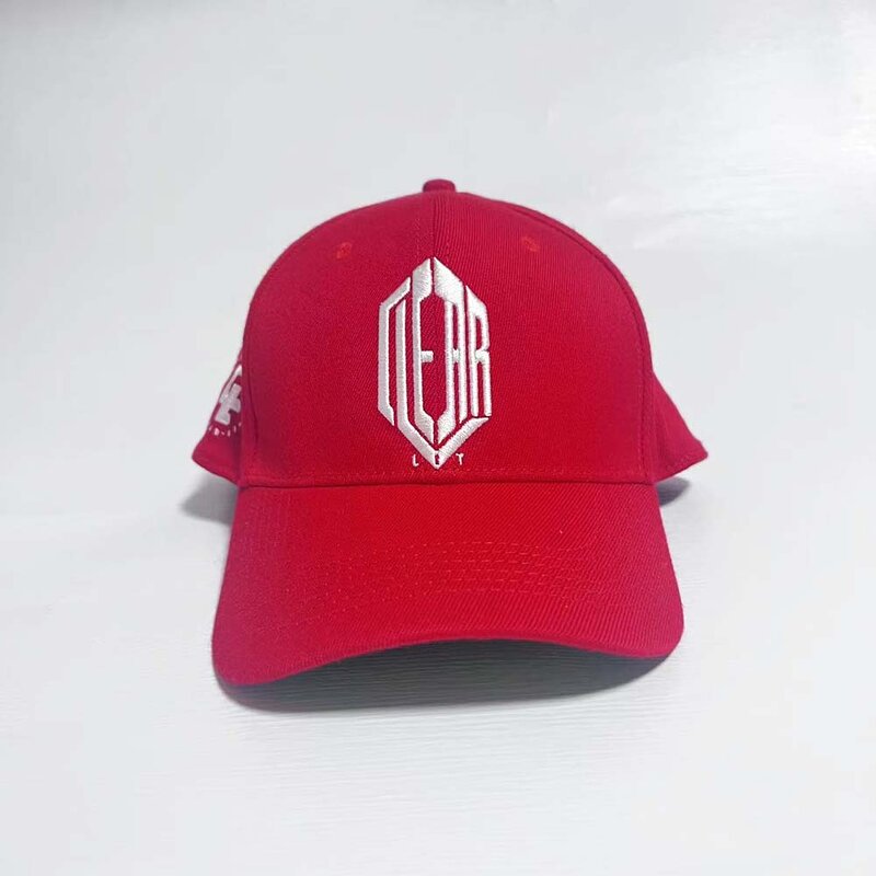 Baseball Cap Manufacturer - Custom 6-Panel Curved Brim Red Snapback