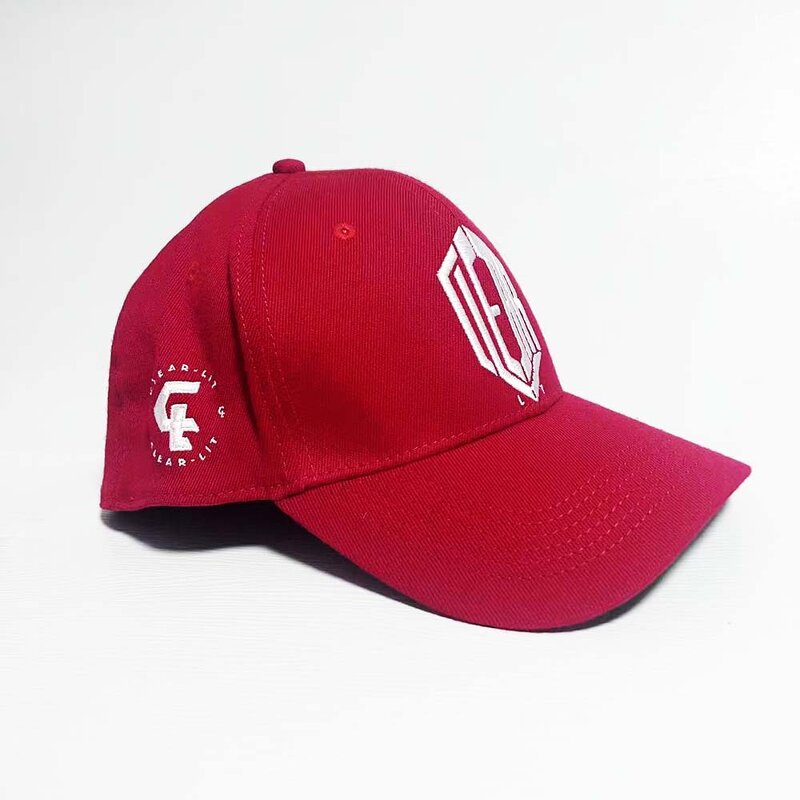 Baseball Cap Manufacturer - Custom 6-Panel Curved Brim Red Snapback