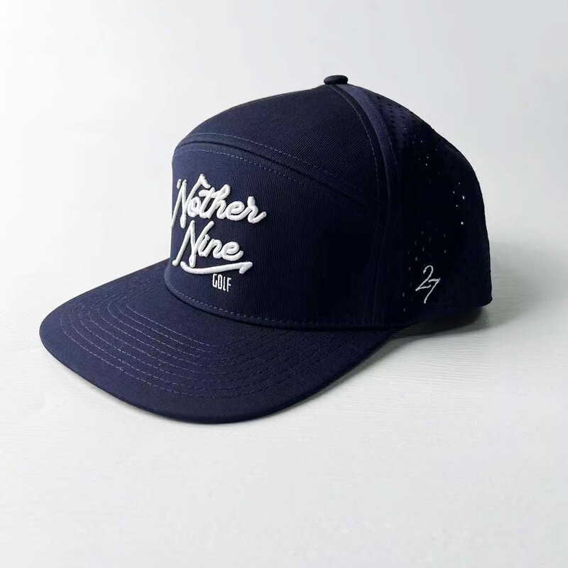 Trucker Hat Manufacturer - Custom Navy Blue Hand Embroidered Cap