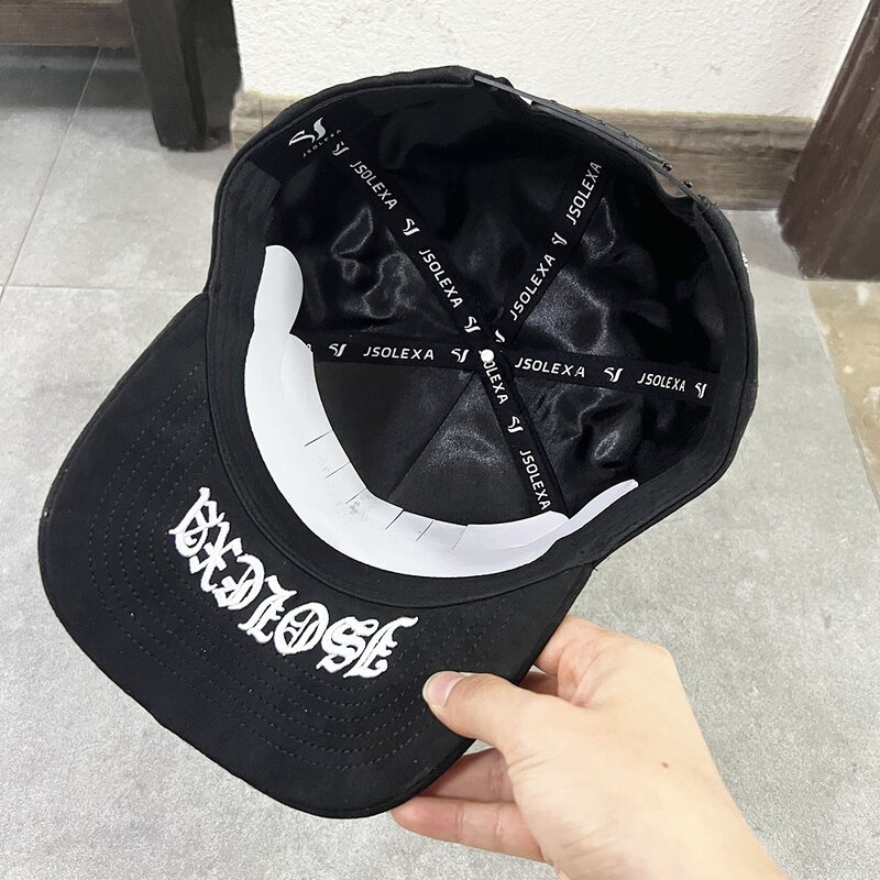 Baseball Cap Manufacturer - Custom 5-Panel Suede Rhinestone Cap