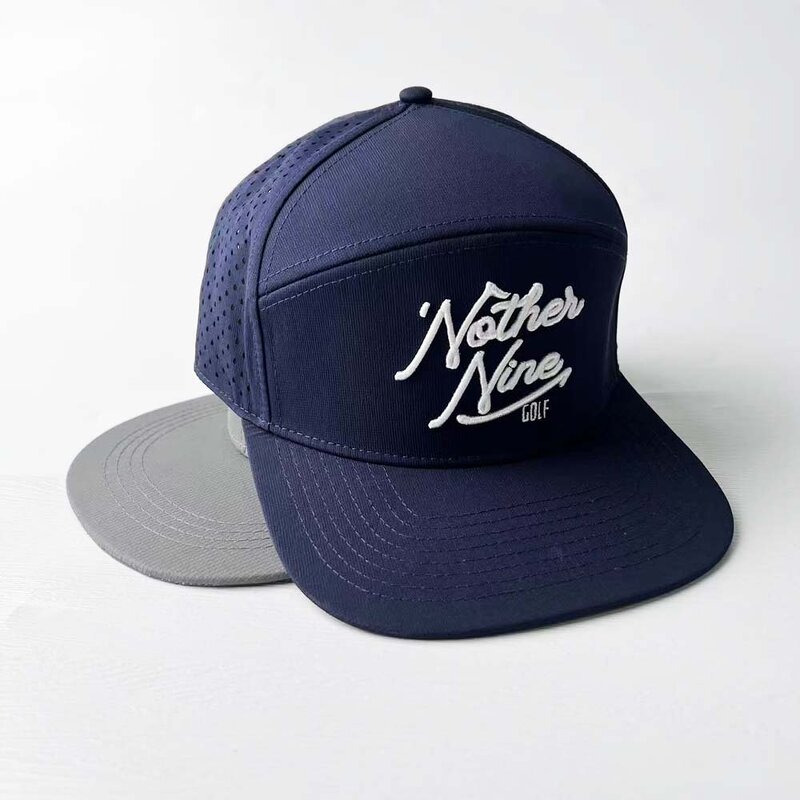 Trucker Hat Manufacturer - Custom Navy Blue Hand Embroidered Cap
