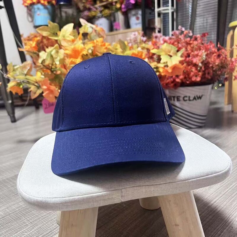 Baseball Cap Manufacturer - Custom 6-Panel Curved Brim Navy Blue Cap