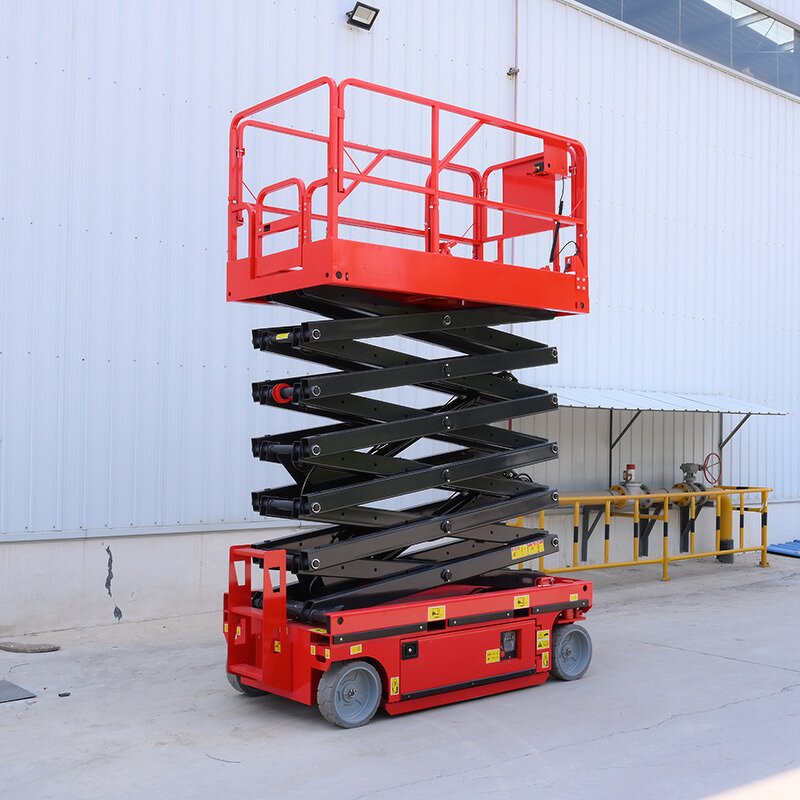 Self Propelled Scissor Lift Manufacturer - 8-14m Solid Tyre Automatic