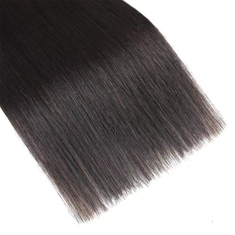 Luxurious High End Bone Straight Hair Extensions Cuticle Aligned One Donor Natural Human Hair Beautiful Color HD Lace Wig