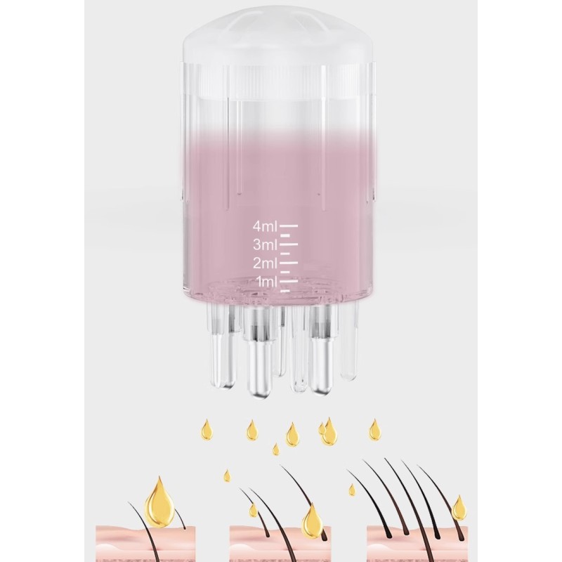 Factory Wholesale Scalp Oil Applicator Treatment Silica Laser Vibration Comb Head Fluid Brush Scalp Massager Comb