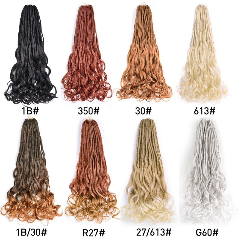 Cross Border High-Temperature Synthetic Braiding Hair Long Dirty Braid Wig French Curl Dreadlocks Soft Straight/Wavy/Curly